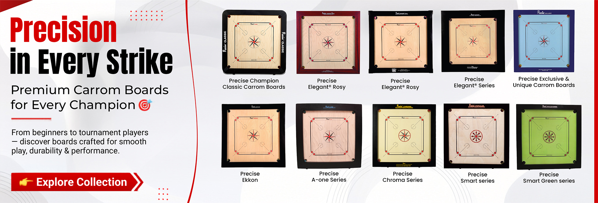 Precise Carrom Boards Collection
